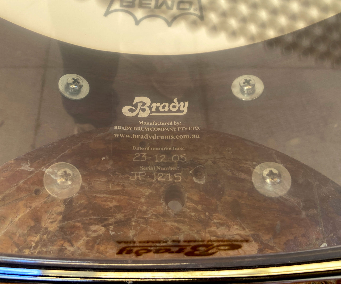 Brady USED Jarrah Ply 14" x 5.5" Snare Drum