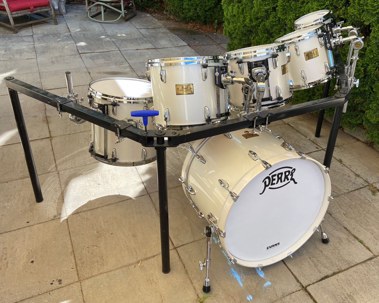 Pearl USED Masters Series 6pc Maple Shall Pack in Opal White