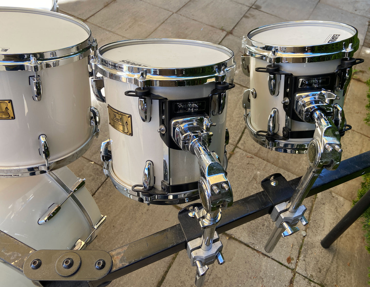 Pearl USED Masters Series 6pc Maple Shall Pack in Opal White